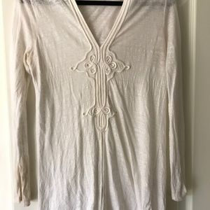 Joie White Pullover White Linen Sweater